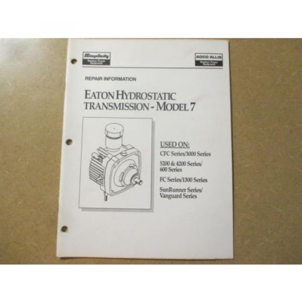 Eaton model 7 Hydrostatic Transmission Pump repair manual #1 image
