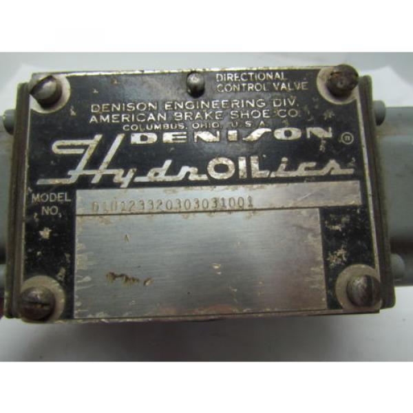 Denison D1D123320303031001 Directional Control Valve Hydraulic 115/60 Coils #8 image