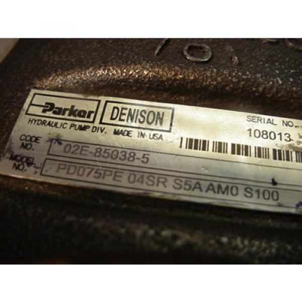 Origin Parker Denison PD075 hydraulic pump PD075PE 04SR S5AAM0 S100 #3 image