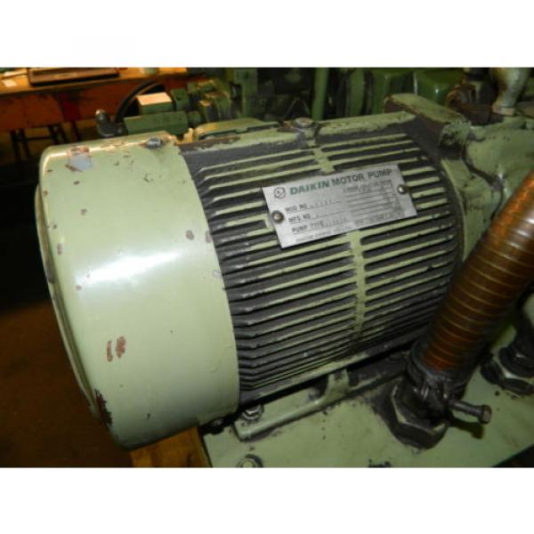 Daikin 2 HP Oil Hydraulic Unit, # Y473063-1, Daikin Pump # V15A1R-40Z, Used #2 image