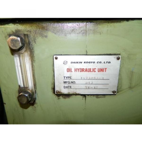 Daikin 2 HP Oil Hydraulic Unit, # Y473063-1, Daikin Pump # V15A1R-40Z, Used #3 image