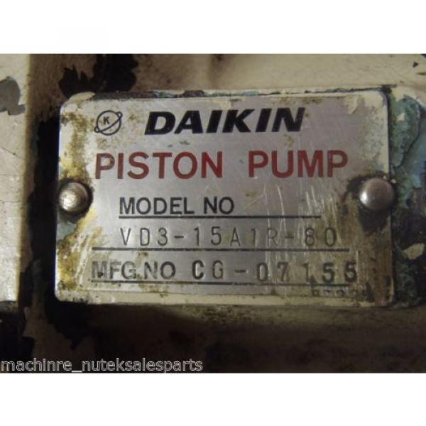 Daikin Piston Pump with Motor VD3-15A1R-80 _ 200v _ VD315A1R80 #5 image
