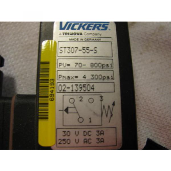 VICKERS ST307-55-S HYDRAULIC PRESSURE SWITCH #3 image