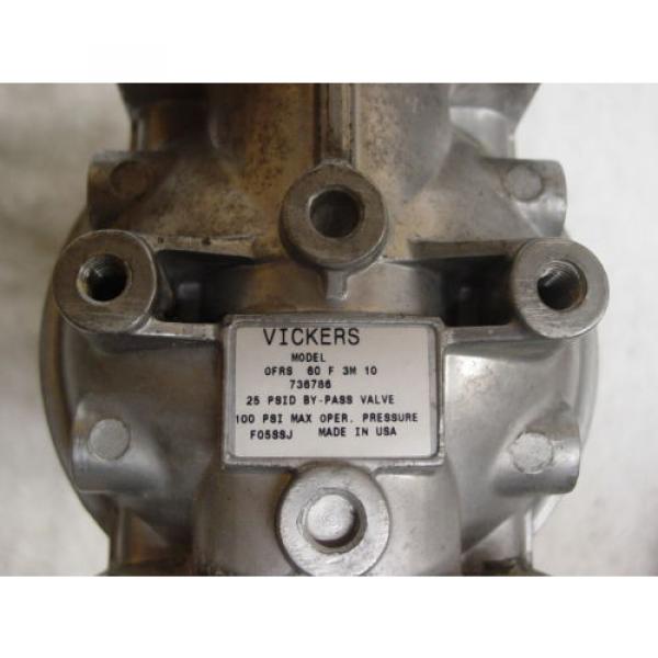 Vickers FILTER HOUSING by-pass Valve ORFS-60F-3M 10  and filter 941190 Origin #3 image