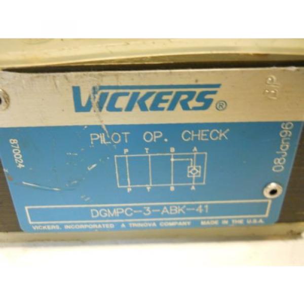 VICKERS DGMPC-3-ABK-41 PILOT OPERATED CHECK VALVE 870024  Origin NO BOX #2 image