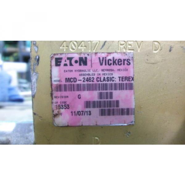 VICKERS HYDRAULIC VALVE #1022656J MODEL#MCD-2462 CLASSIC:TEREX USED #7 image