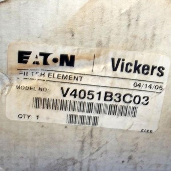 EATON VICKERS 150 PSID 3 MICRON HYDRAULIC FILTER ELEMENT, V4051B3C03 Origin #2 image