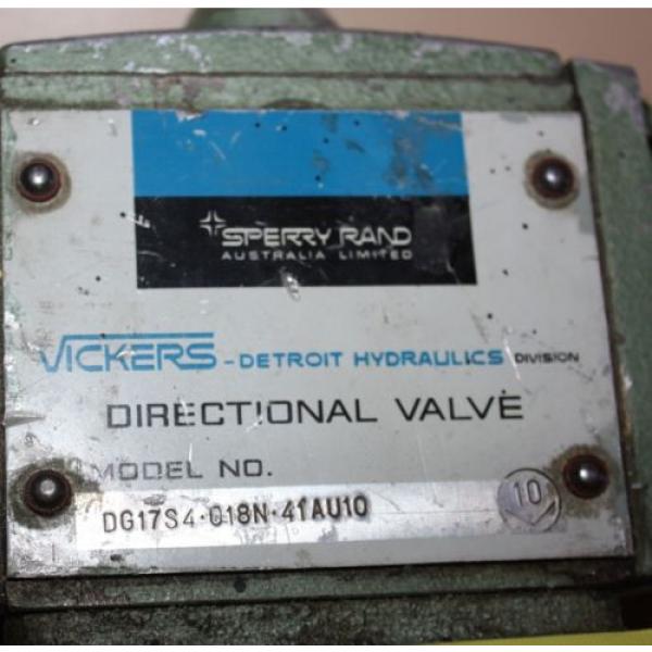 Vickers Hydraulic Directional Valve DG17S4018N41AU10 aeroquip 5653-10 connect #2 image