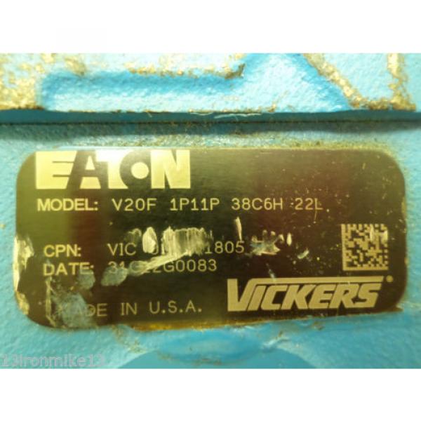 Origin EATON VICKERS V20F-1P11P-38C6H 22L POWER STEERING / HYDRAULIC PUMP #2 image