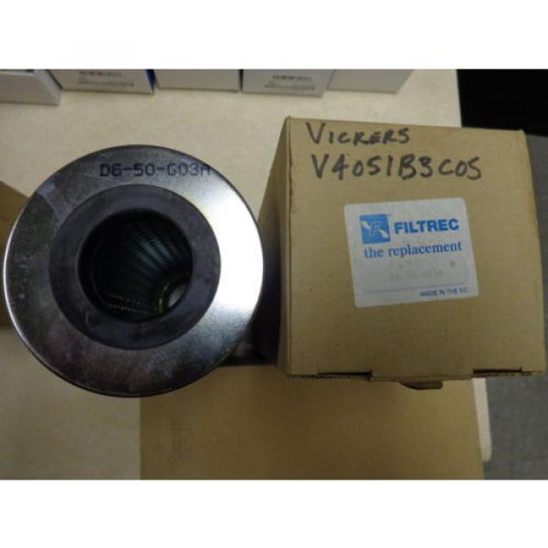 Fluid Hydraulic filter, Filtrec D6-50-G03A; Vickers V4051B3C05, lot of 2, origin #2 image