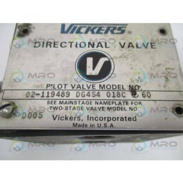 VICKERS DG4S4018CB60 DIRECTIONAL PILOT VALVE AS PICTURED USED #3 image