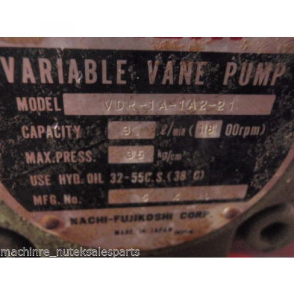 Nachi Variable Vane Pump  VDR-1A-1A2-21_ VDR1A1A221 Hydraulic #2 image