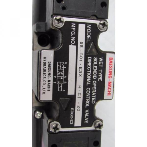 DAESUNG-NACHI SS-GO1-E3X-R-C1-20 WET SOLENOID OPERATED DIRECTIONAL CONTROL VALVE #3 image
