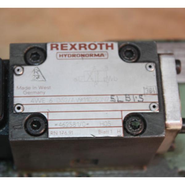Rexroth HYDRONORMA 4 WH 22 E60UET 4WE 6 D52AW110-50NZ5LB15 Hydraulic Valve #3 image