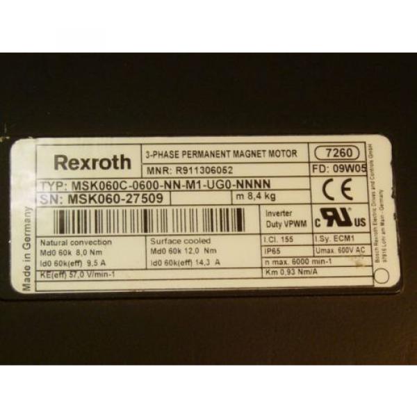 Rexroth Permanent Magnet Motor MSK060C #2 image
