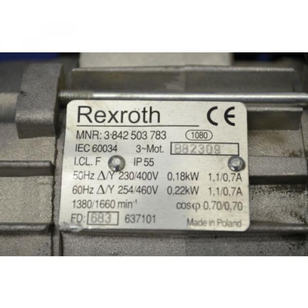 Rexroth Drehstrommotor MNR 3842503783 Motor 0,18kW Getriebemotor Rexroth #2 image