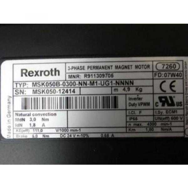 origin Rexroth Permanent Magnet Motor - MKD112B-058-GP0-BN #3 image
