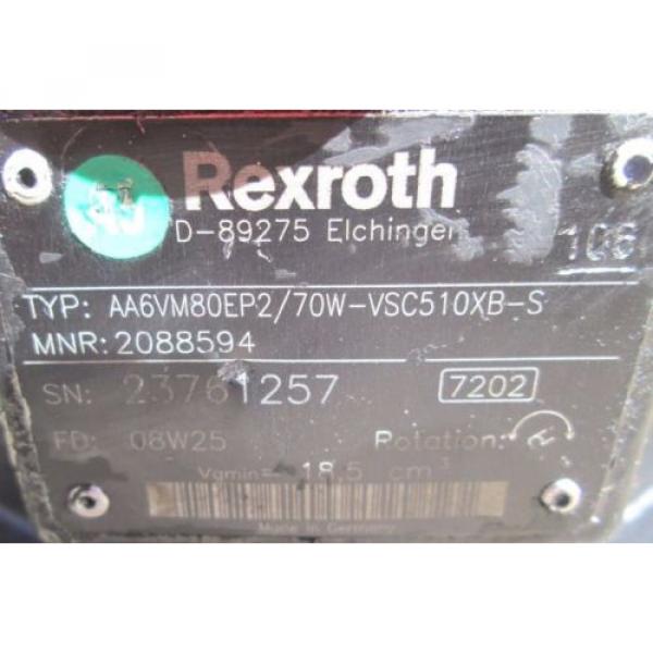 AA6VM80EP2/70W-VSC510XB-S,  Rexroth Motor, 185 cu in3/rev #4 image