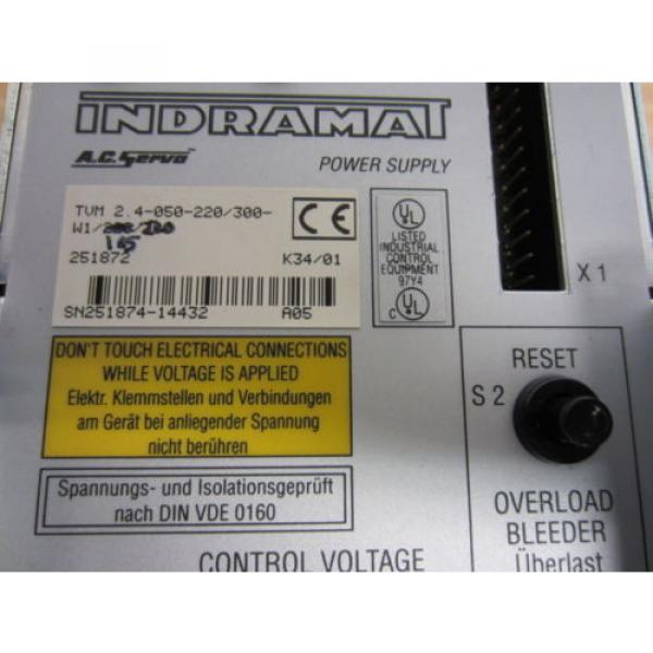 Indramat TVM 24-050-220/300-W1/115/220 AC Servo Power Supply - origin No Box #1 image