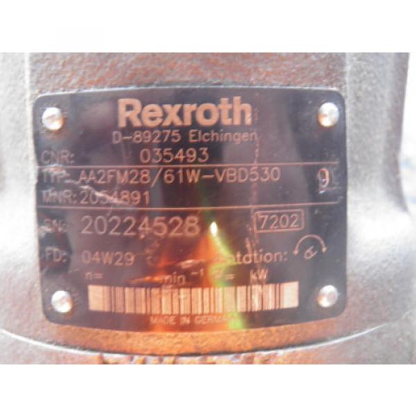 Rexroth Hydraulic Motor AA2FM28/61W-VBD530 MNR 2054891 #2 image