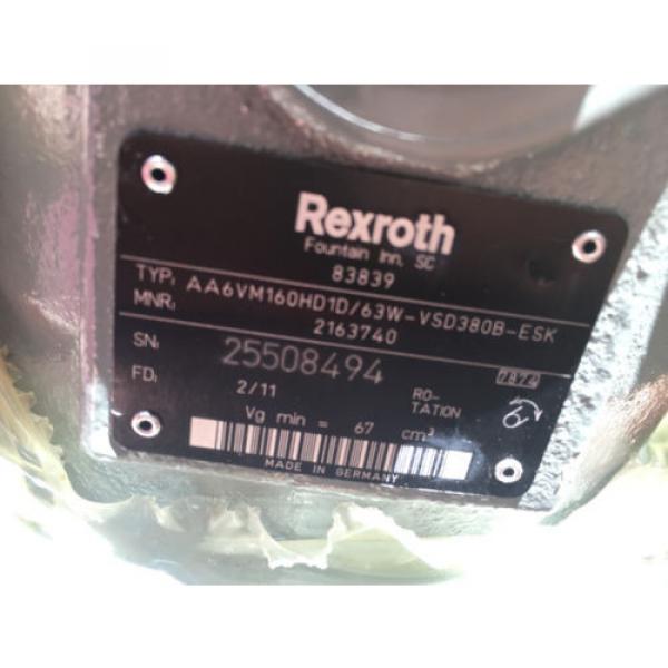 REXROTH AA6VM160HD1D/63W-VSD380B-ESK-2163740 HYDRAULIC MOTOR/pumps #3 image