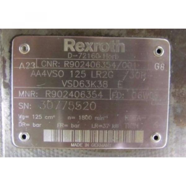 REXROTH R902406354 VG=125 CM³ AA4VS0 125 LR2G /30R-VSD63K38 E HYDRAULIC pumps #2 image