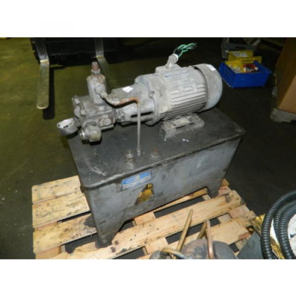2 HP AC Motor w/ Continental Hydraulic Pump and Tank, PVR6-6B0B-RF-0-1-F, Used #2 image