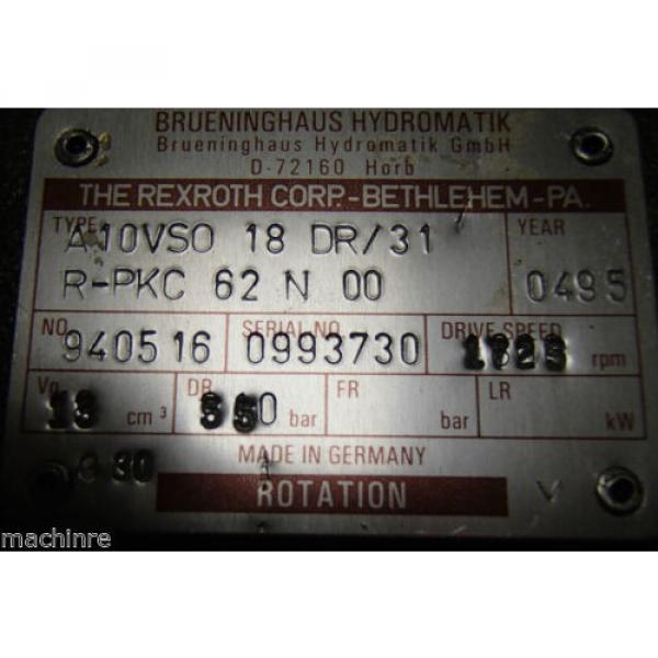 Rexroth Brueninghaus Hydromatik Hydraulic pumps A10VSO18DR/31R-PKC62N00 #5 image