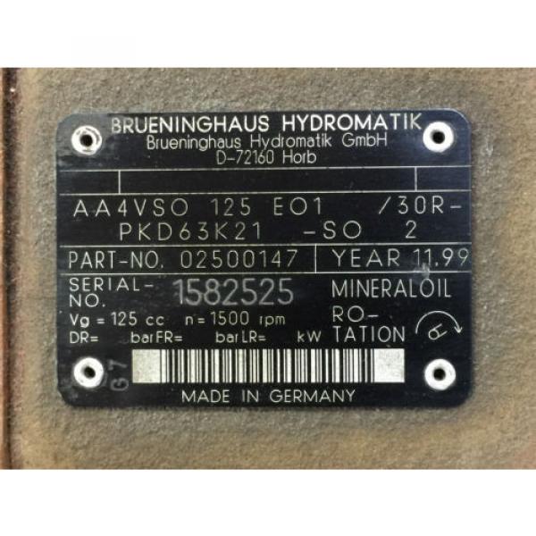 Brueninghaus Hydromatic Bosch-Rexroth AA4VSO125E01/30R Open-Loop Piston pumps #3 image