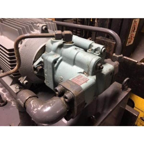 Nachi 5 HP Hydraulic Unit, Nachi Piston Pump # PVS-1B-22N1-U-2408P, Used #3 image