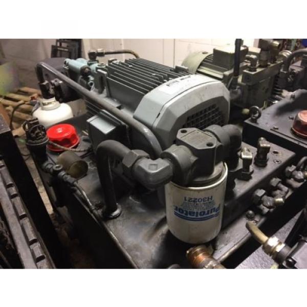 Nachi 5 HP Hydraulic Unit, Nachi Piston Pump # PVS-1B-22N1-U-2408P, Used #5 image