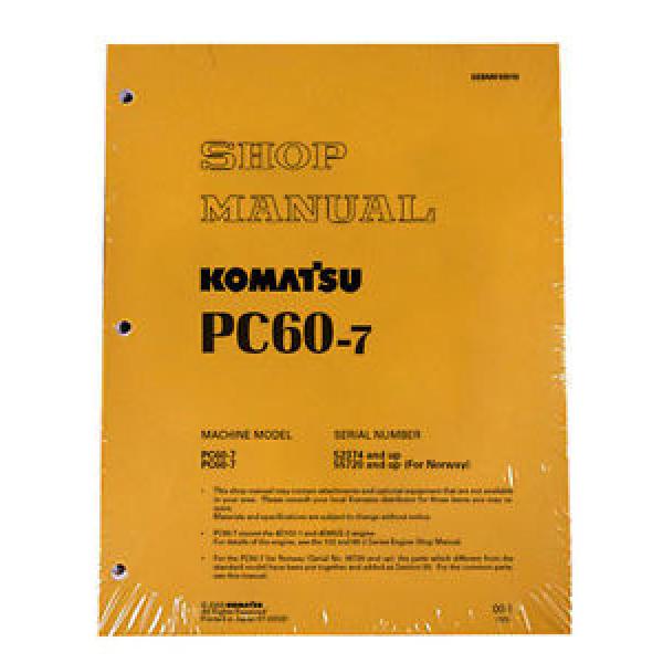 Komatsu Service PC60-7 Excavator Shop Manual #1 #1 image