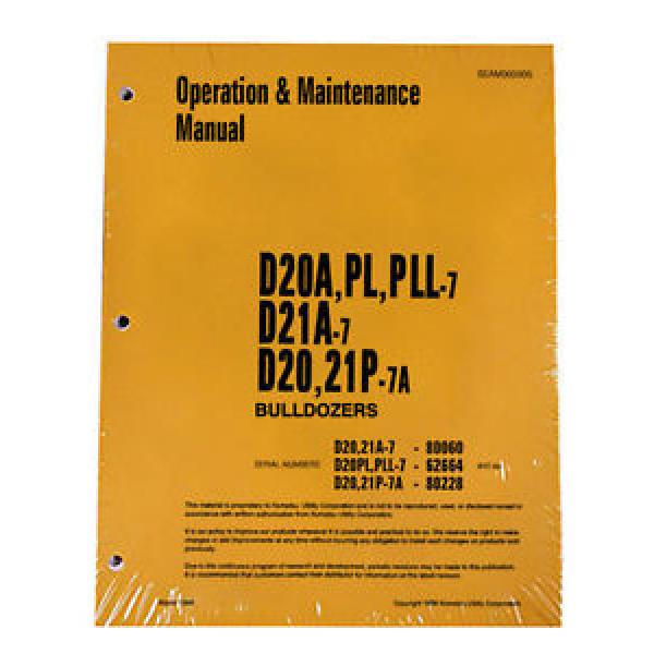 Komatsu D20A,PL,PLL Dozer Operation &amp; Maintenance Manual #1 image
